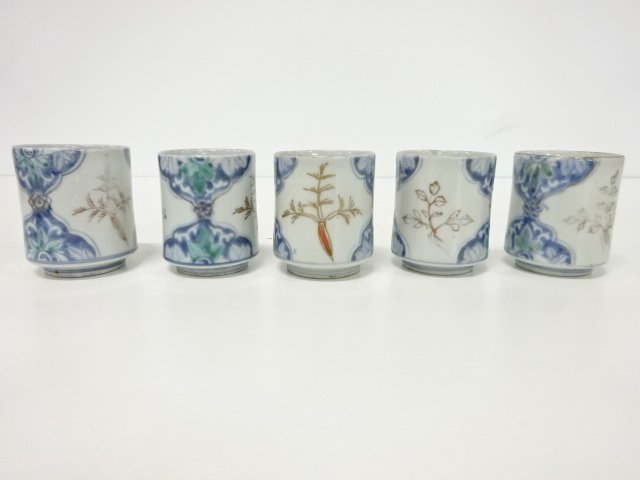 JAPANESE COLLECTIBLE / KO-IMARI / SOME COLOR PAINTING / PEEP / 5 PIECE